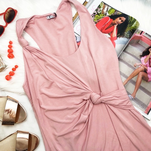 T by Alexander Wang Dresses & Skirts - T Alexander Wang Blush Pink Knotted Bodycon Dress